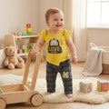 Baby Girl Bunny Graphic T-Shirt & Plaid Pants Set