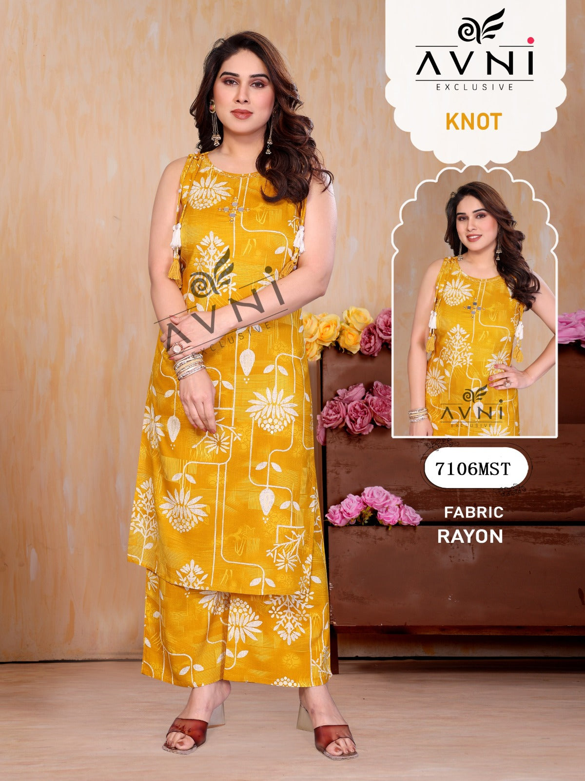 Nodes Pattern Women's Ethnic Co-ord Set | Avni  Collection