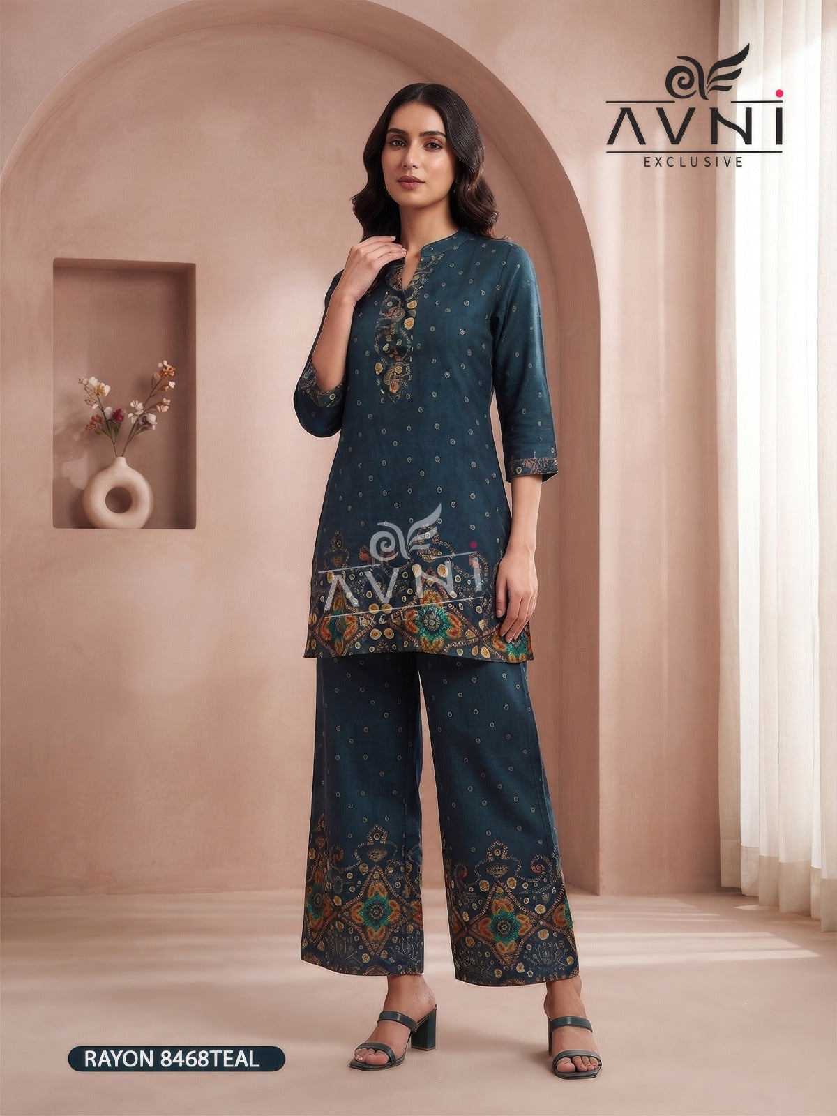 Rayon Women's Ethnic Co-ord Set