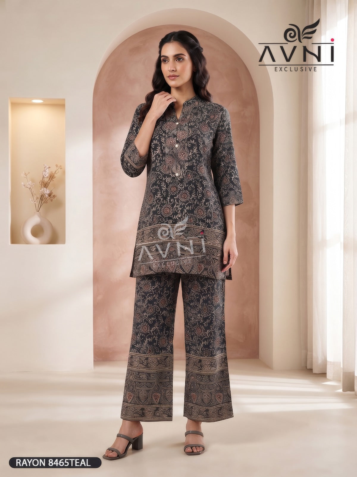 Rayon Women's Ethnic Co-ord Set