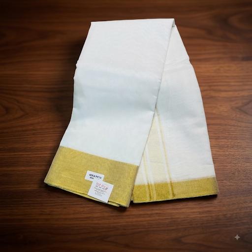 Kerala Pattern Saree | Traditional Kasavu Weave