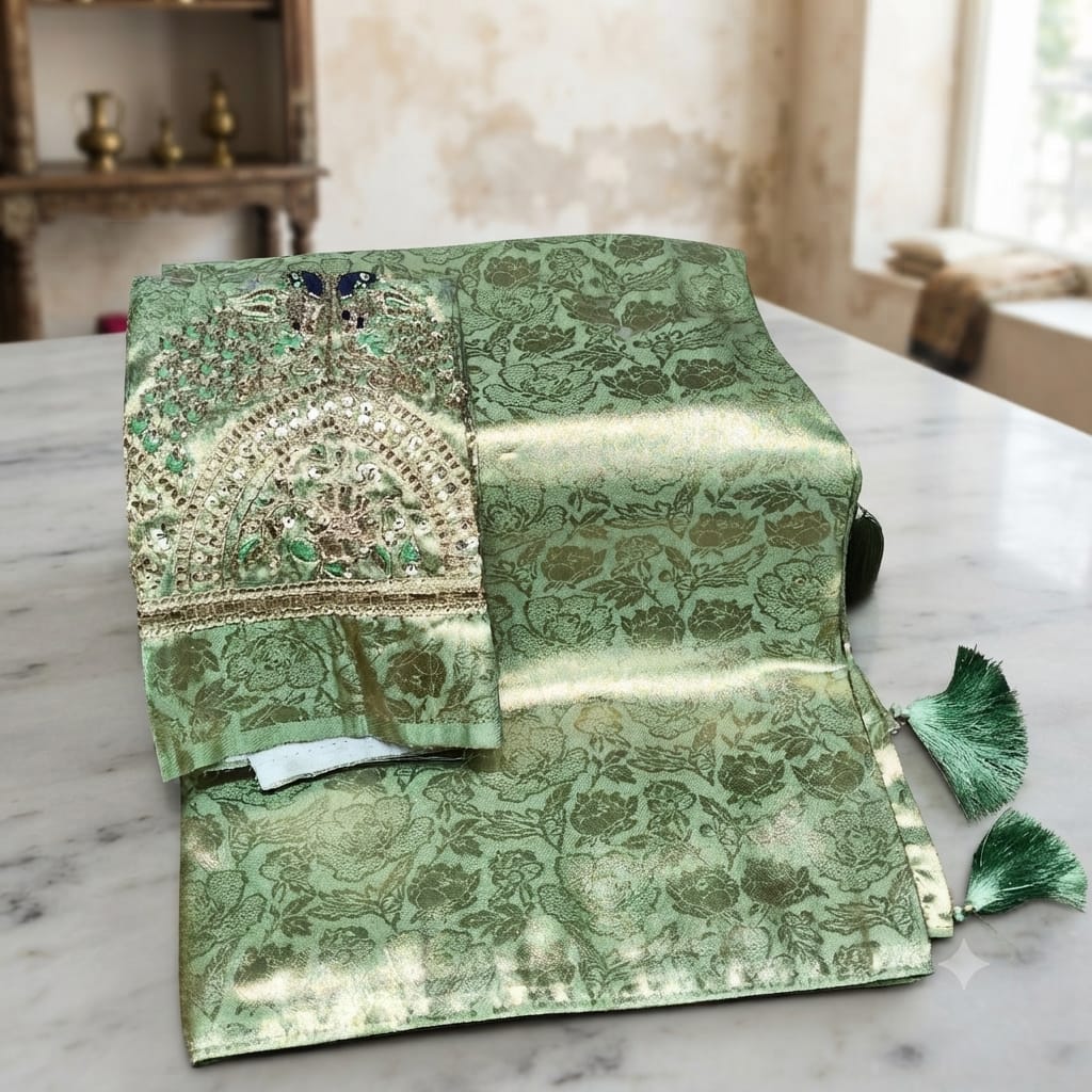 Premium Kanjivaram Tishu Saree