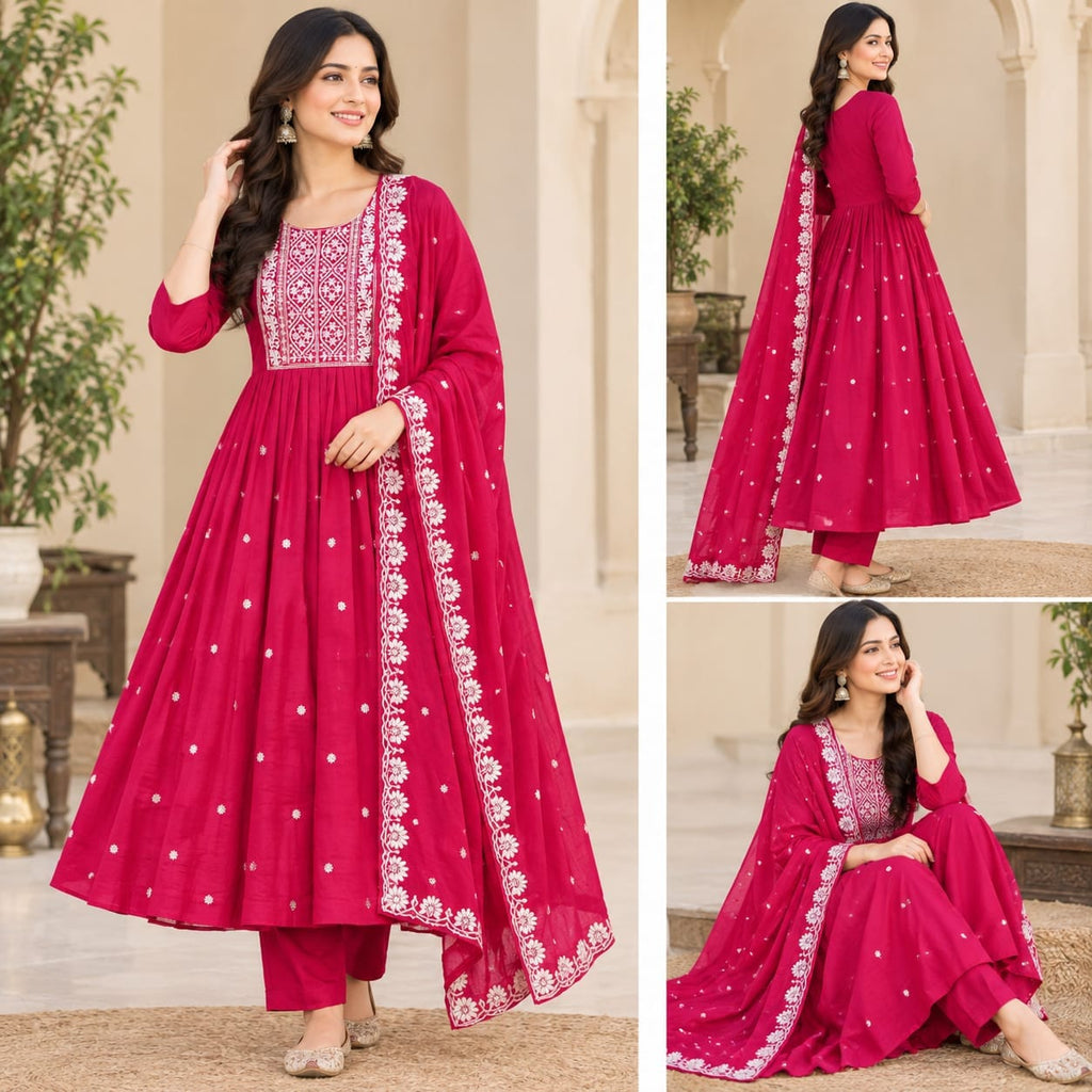 Mull Chanderi Cotton Dress Set