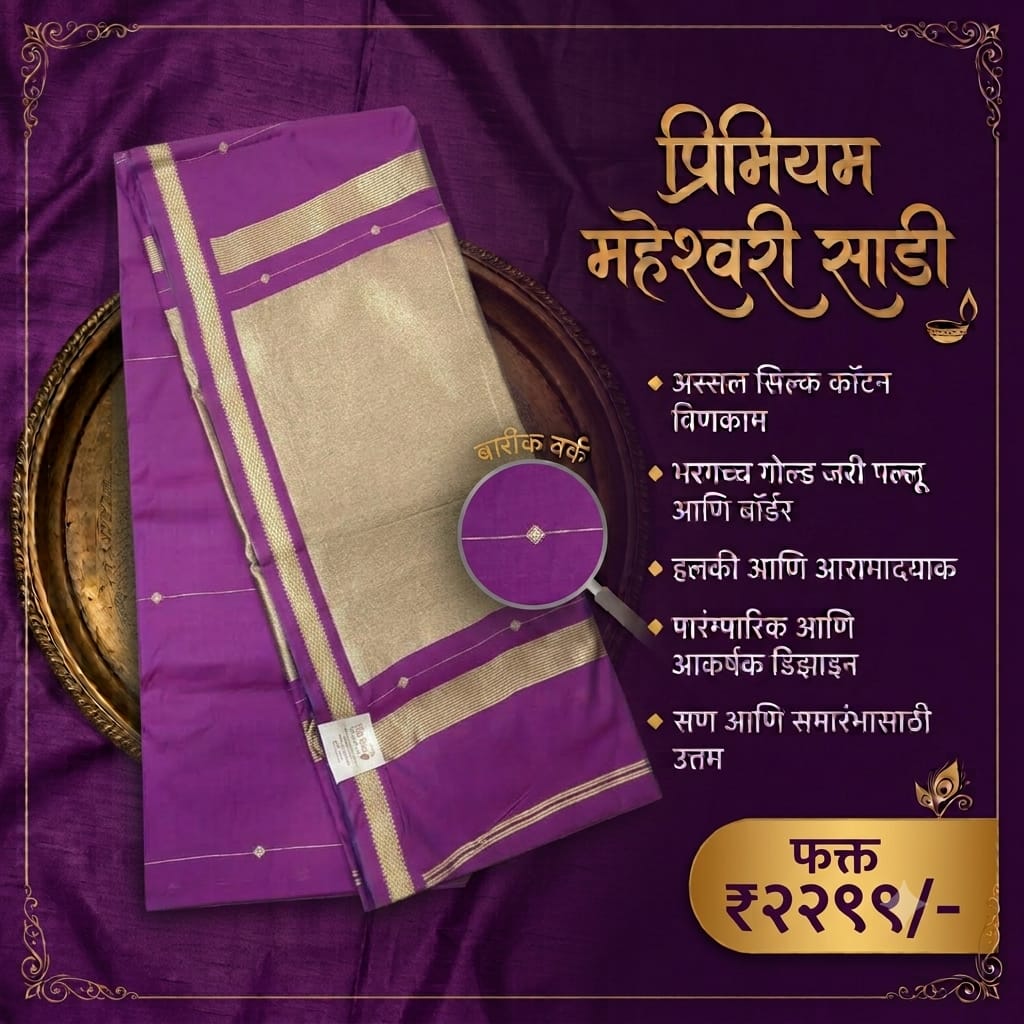 Premium Maheshwari Silk Saree Collection