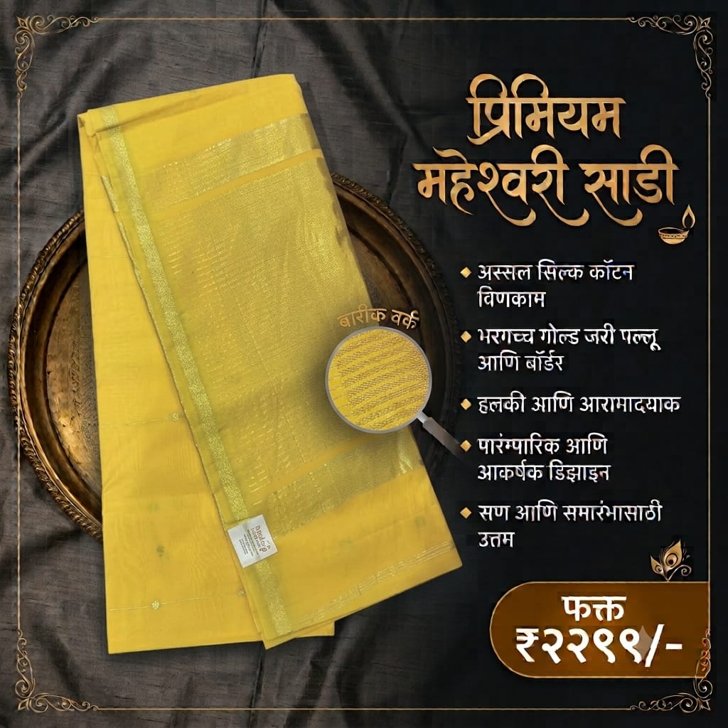 Premium Maheshwari Silk Saree Collection