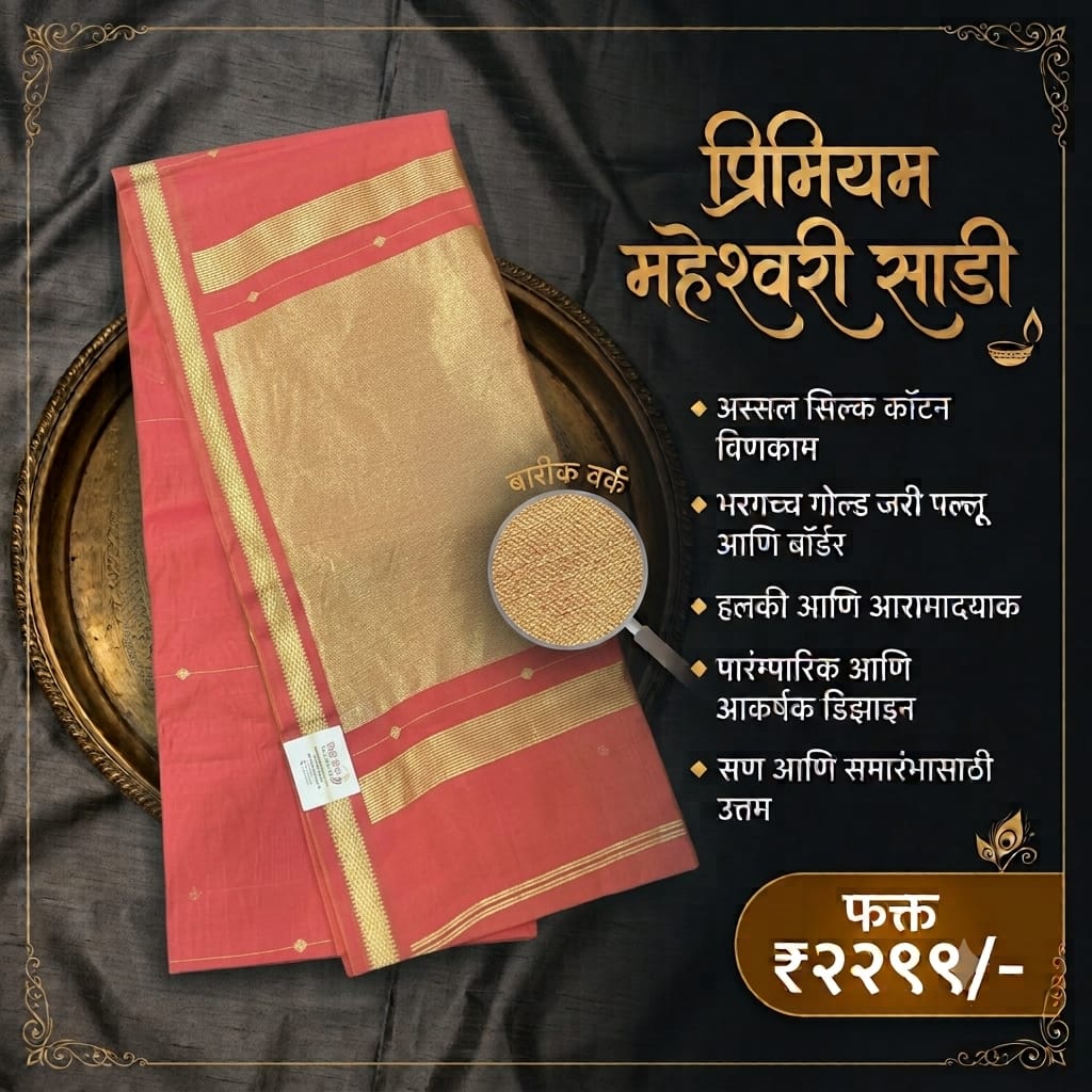 Premium Maheshwari Silk Saree Collection