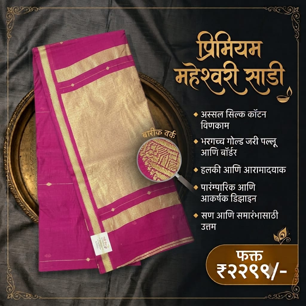 Premium Maheshwari Silk Saree Collection