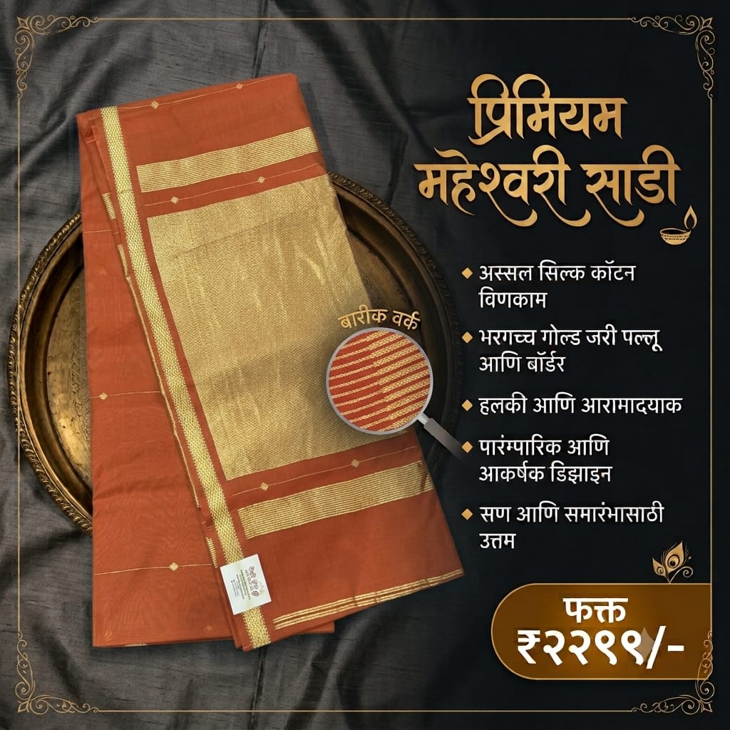 Premium Maheshwari Silk Saree Collection