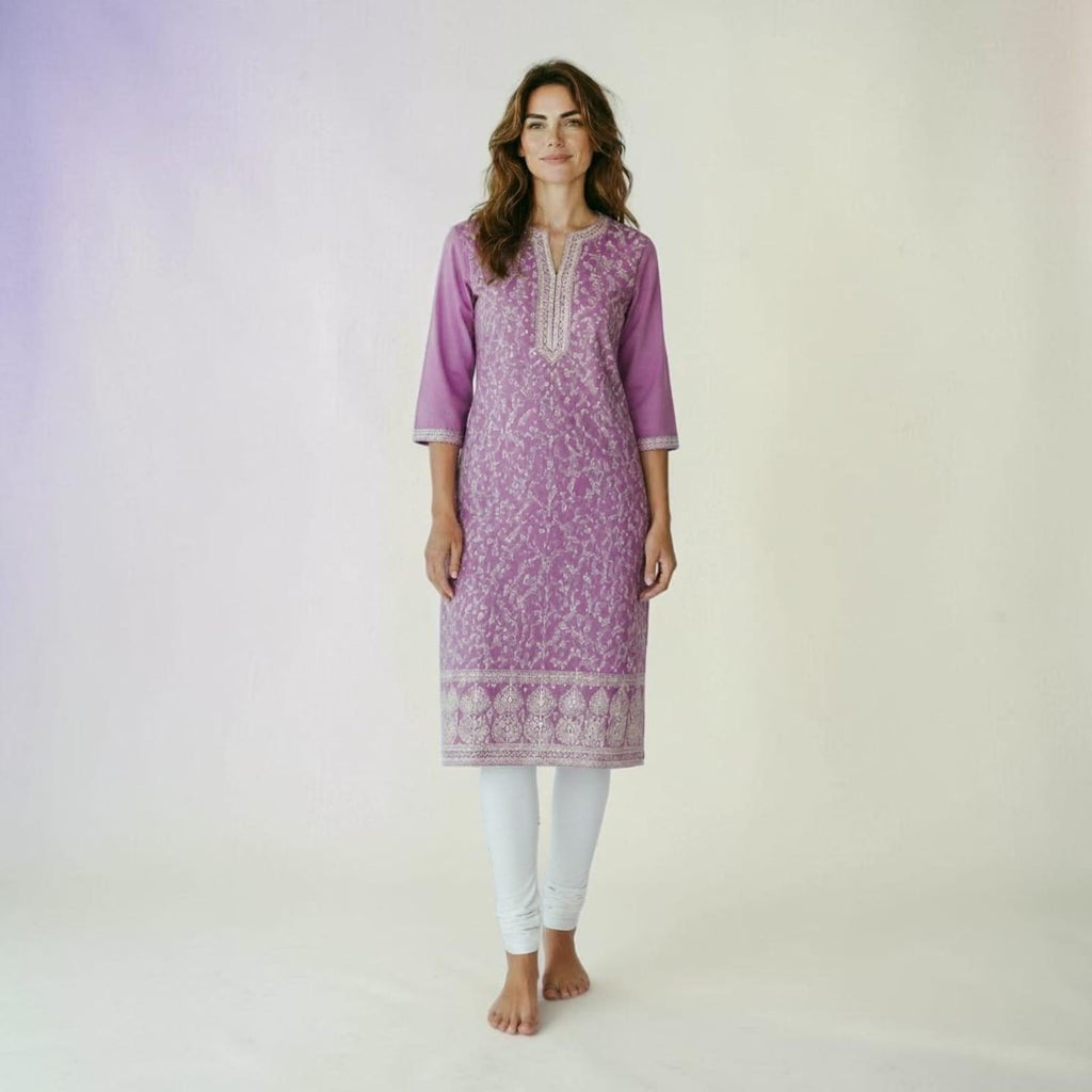 Traditional Embroidered Straight Kurta Tunic