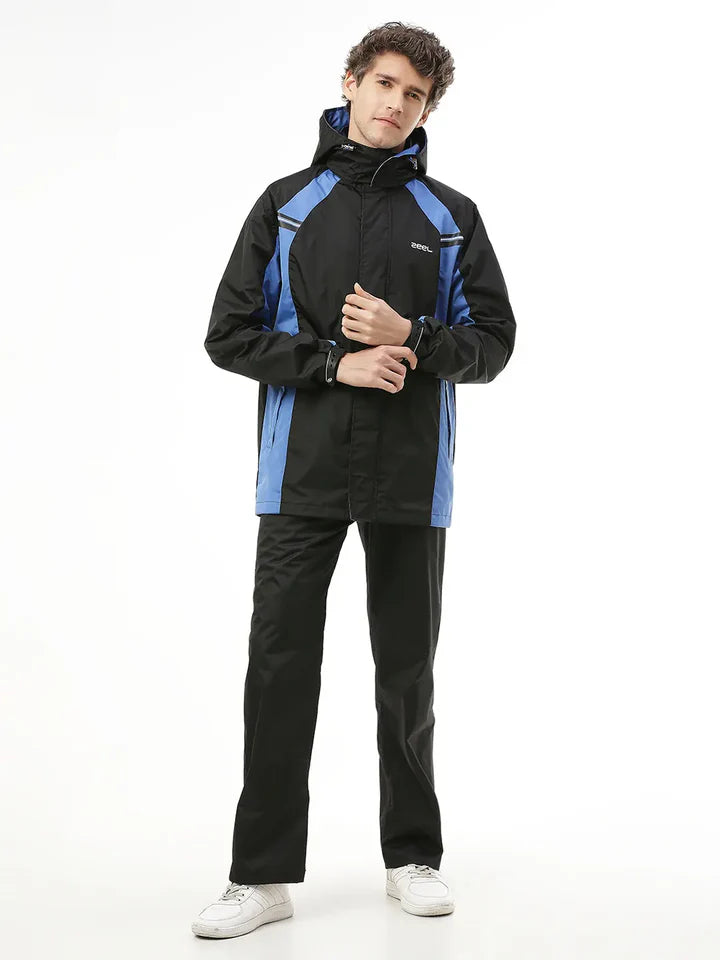 Zeel Go Hike Black & Blue Raincot - JS508