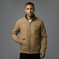 City Center khaki reversible parachute jacket for professionals, featuring a zip-up front and ribbed cuffs.