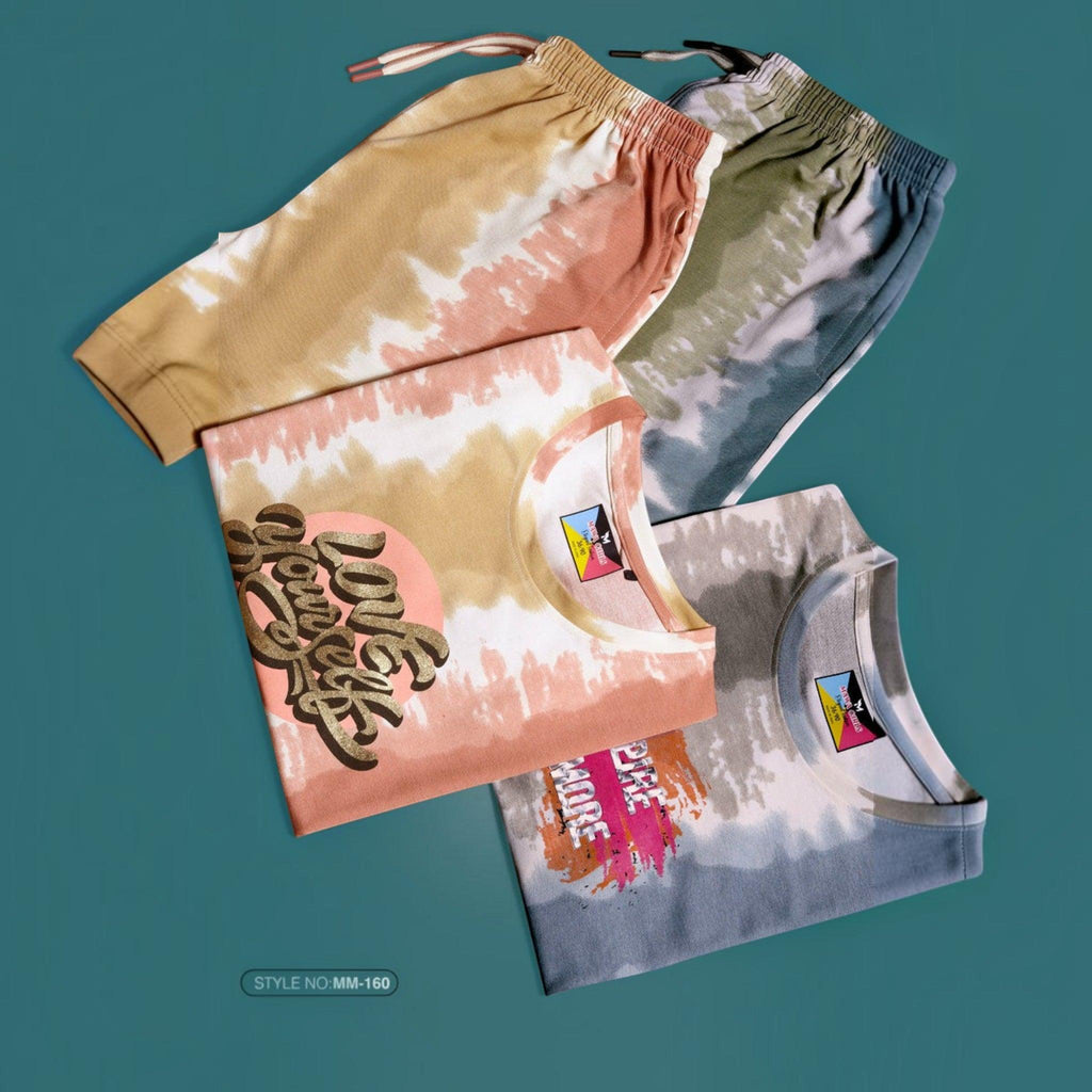 City Center Mawa Girl tie-dye print cord sets for girls featuring soft breathable fabric and graphic t-shirts