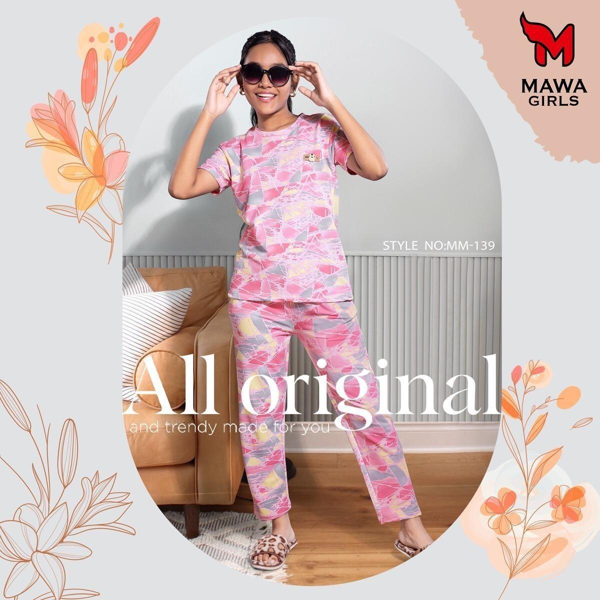 City Center Mawa Girls pink geometric print cord set in soft imported looper fabric worn by a girl with sunglasses