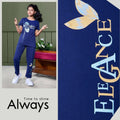 City Center Honey Girls navy blue cotton cord set with Elegance graphic print worn by a young girl