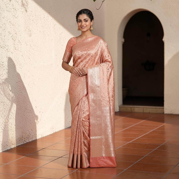 Premium Satin Shalu Saree – Elegant All-Over Jari Work