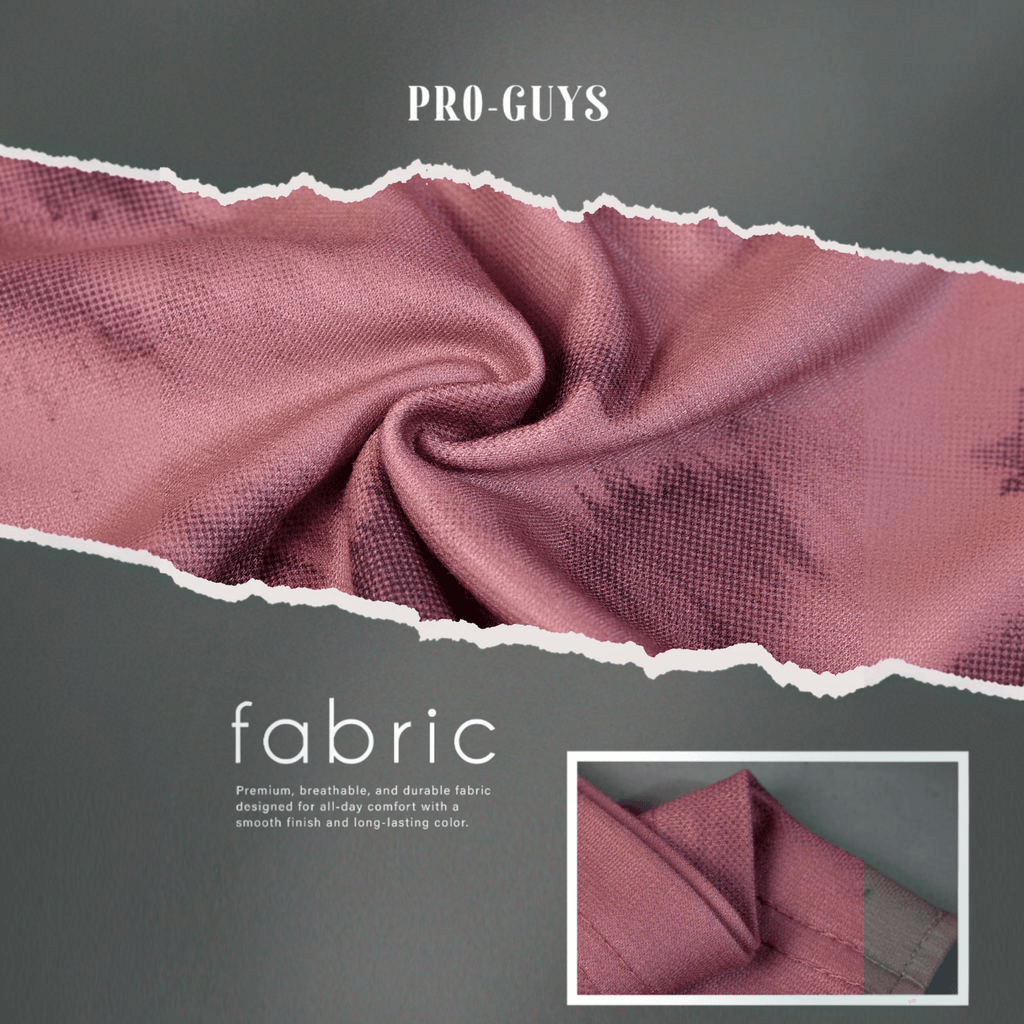 City Center Pro-Guys kids clothing fabric close-up showing soft pink tie-dye cotton texture and durable stitching.