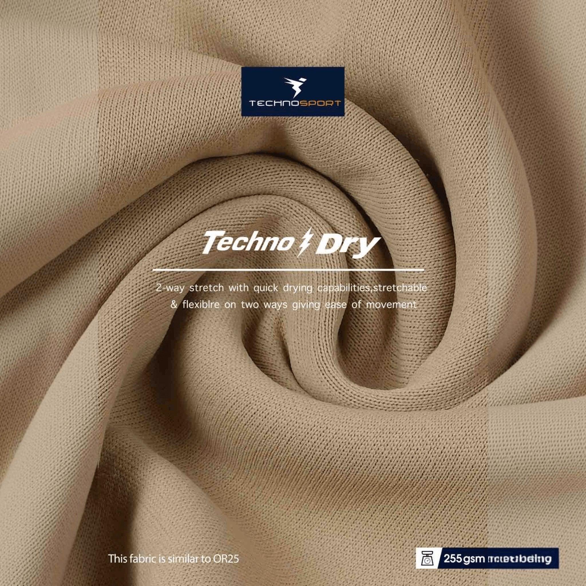 City Center Technosport moisture-wicking beige performance fabric with 2-way stretch and TechnoDry technology