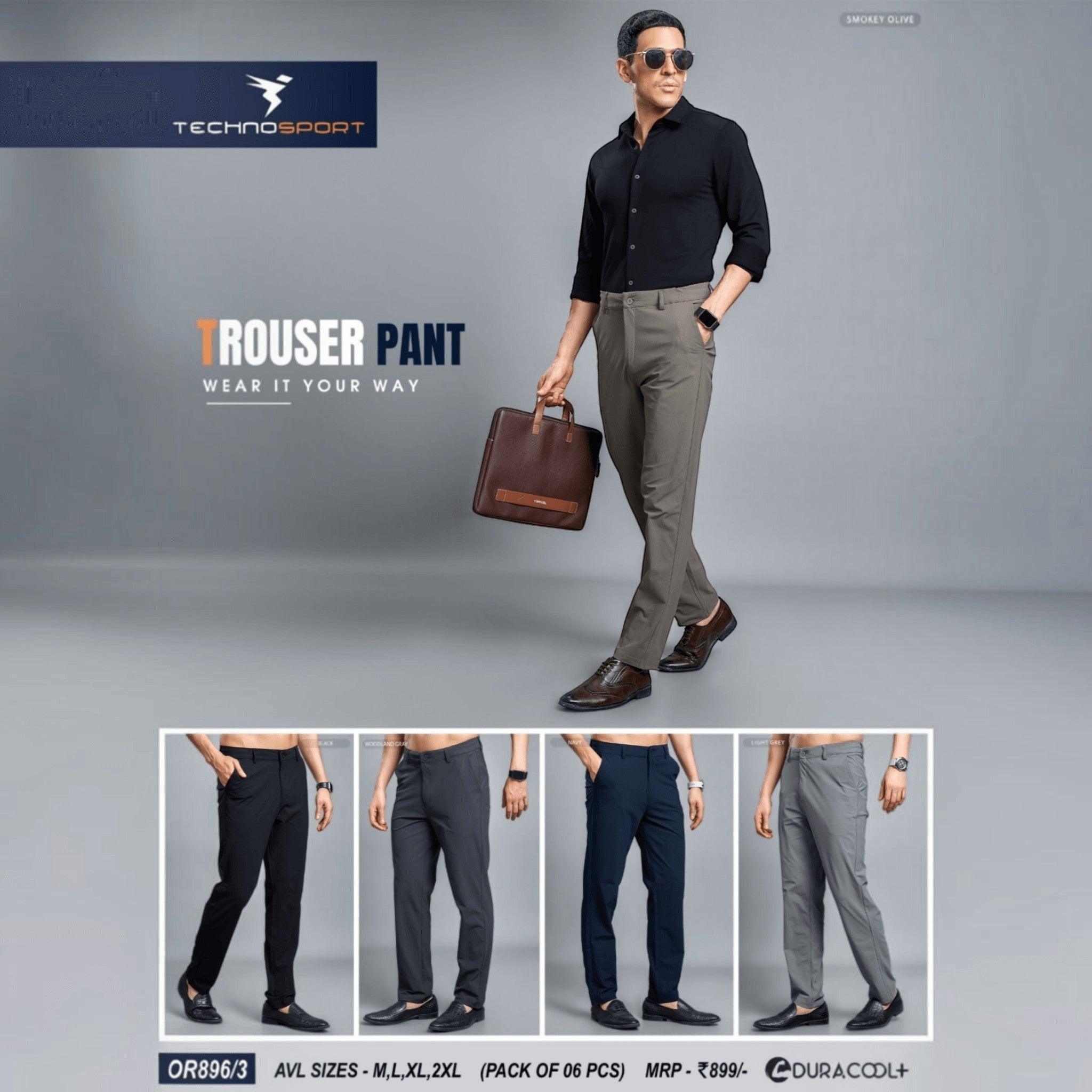 City Center Technosport DuraCool+ formal pants in various solid colors featuring 4-way stretch and moisture management.