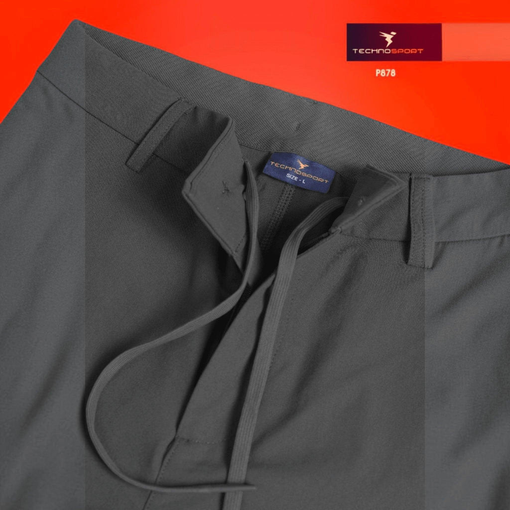 City Center Technosport Duracool+ grey casual trousers with 4-way stretch fabric and comfortable regular fit