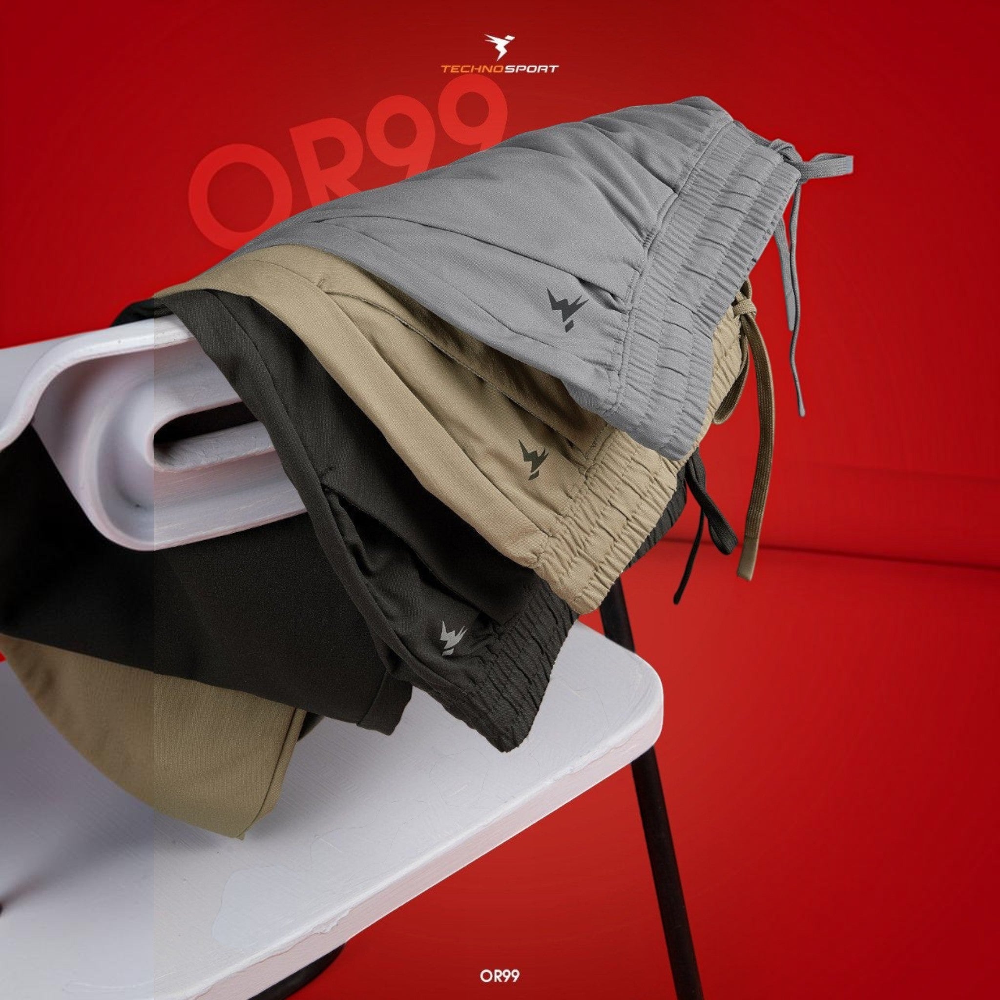 City Center Technosport TS Flexi cargo pants in grey, beige, and black, featuring odour-free woven fabric.