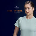 City Center WR105 Technosports women's mint green moisture-wicking activewear t-shirt on a model
