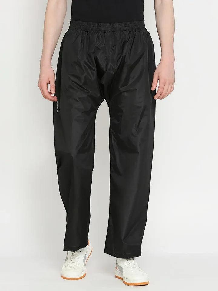 City Center Zeel Go Hike black waterproof rain pants with elastic waistband for bikers and outdoor activities