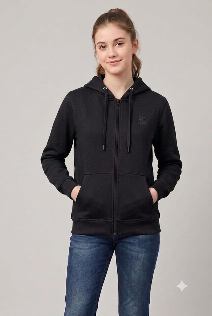 Premium Ladies' Winter Sweatshirt – Classic White Hoodie