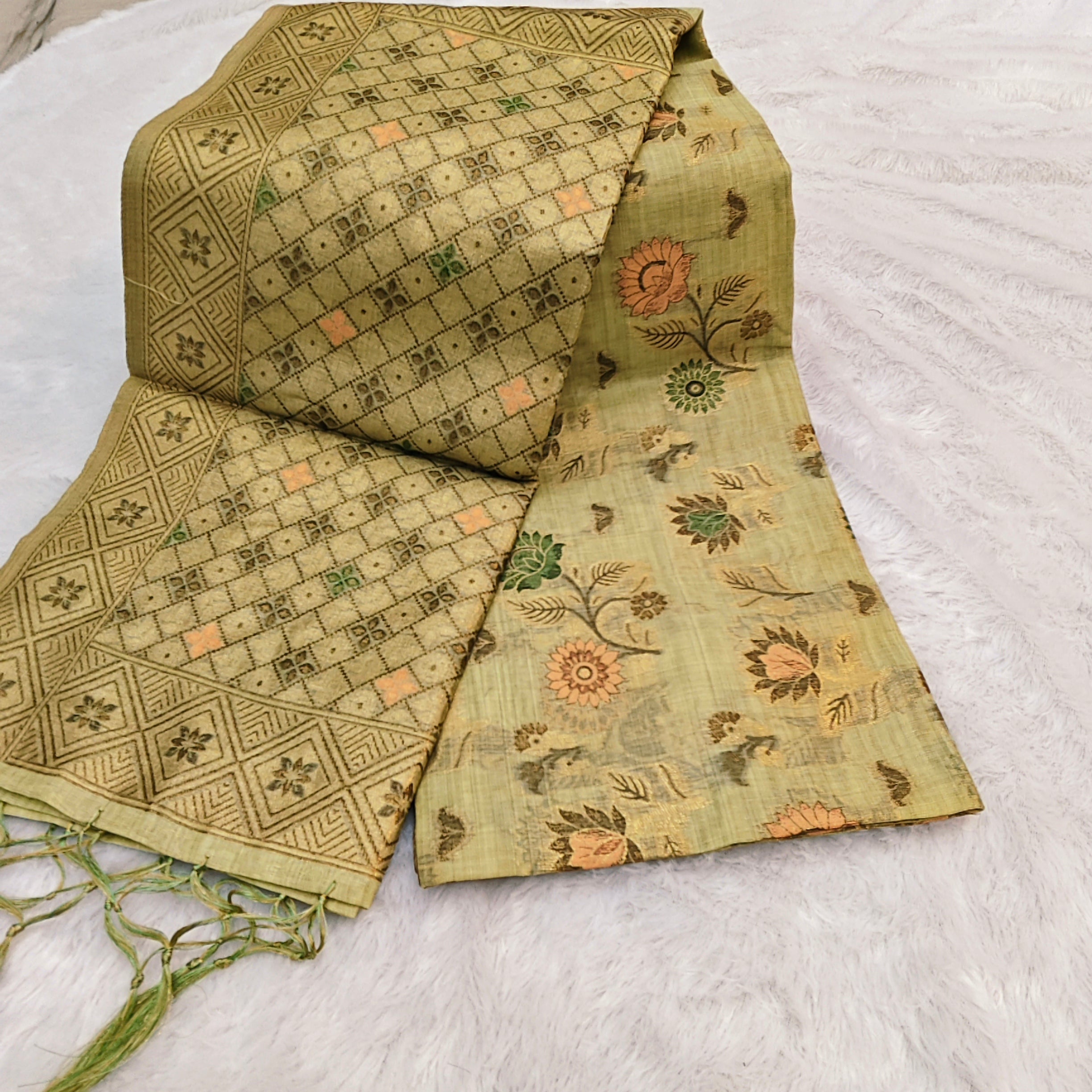 Pure Cotton Saree With Jari Work Pallu Only 999